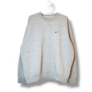 Vintage Nike Swoosh Crewneck Sweater Gray Size L